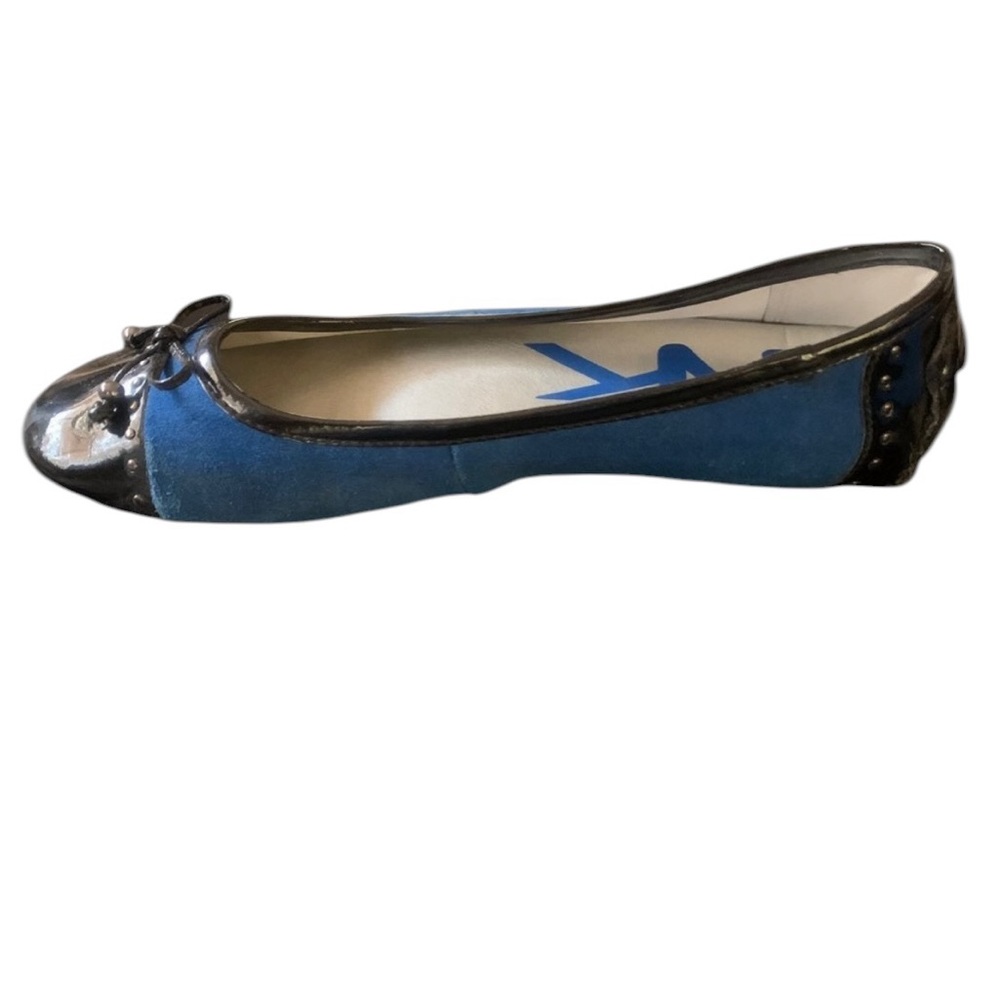 Anne Klein Sport Blue Suede Black Leather Women’s Sz 7.5 M